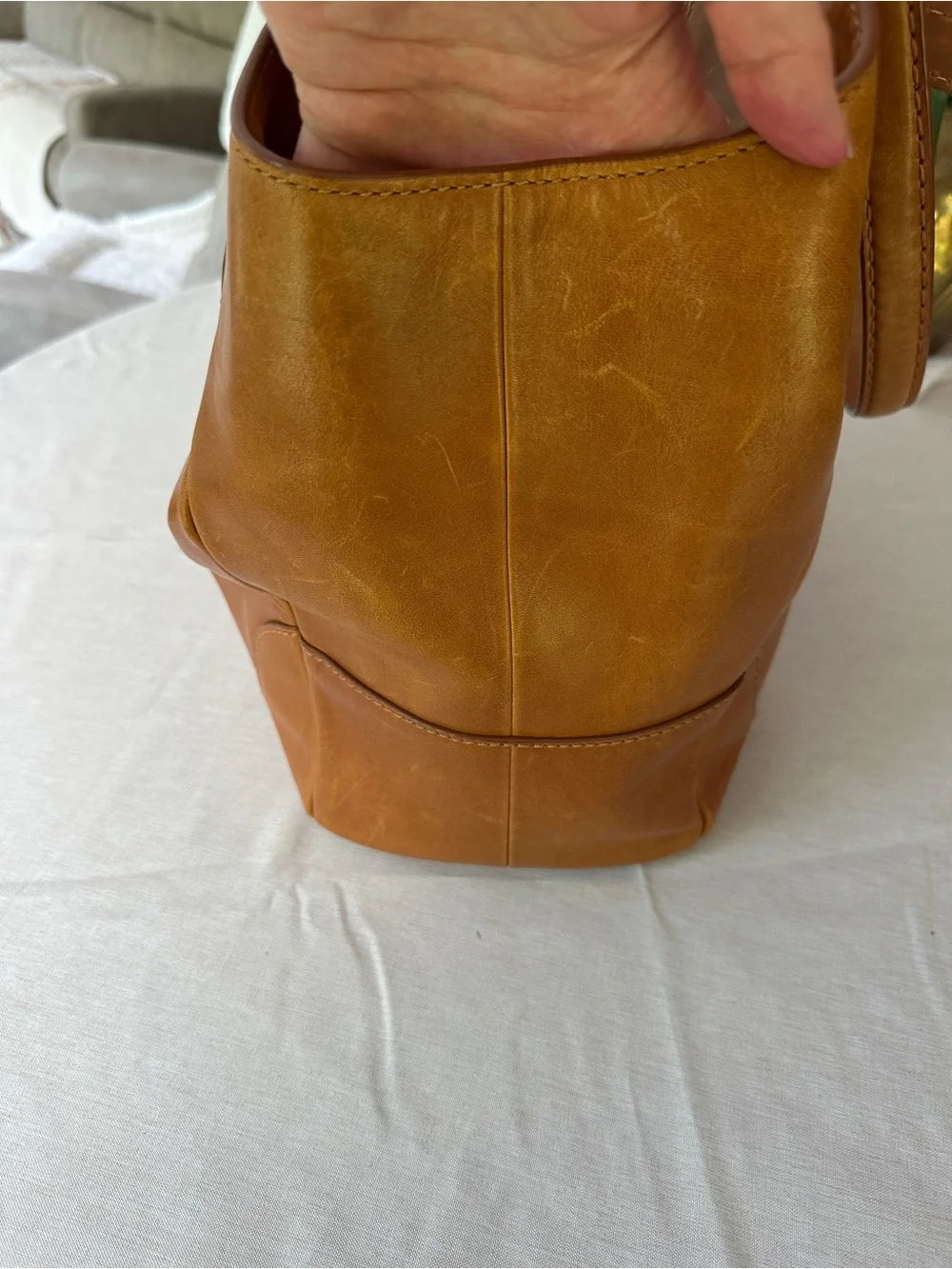 Frye Cognac Leather Hobo Shoulder Bag